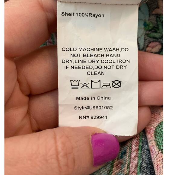 Suzanne Betro long sleeves floral tunic top size M - Picture 3 of 8